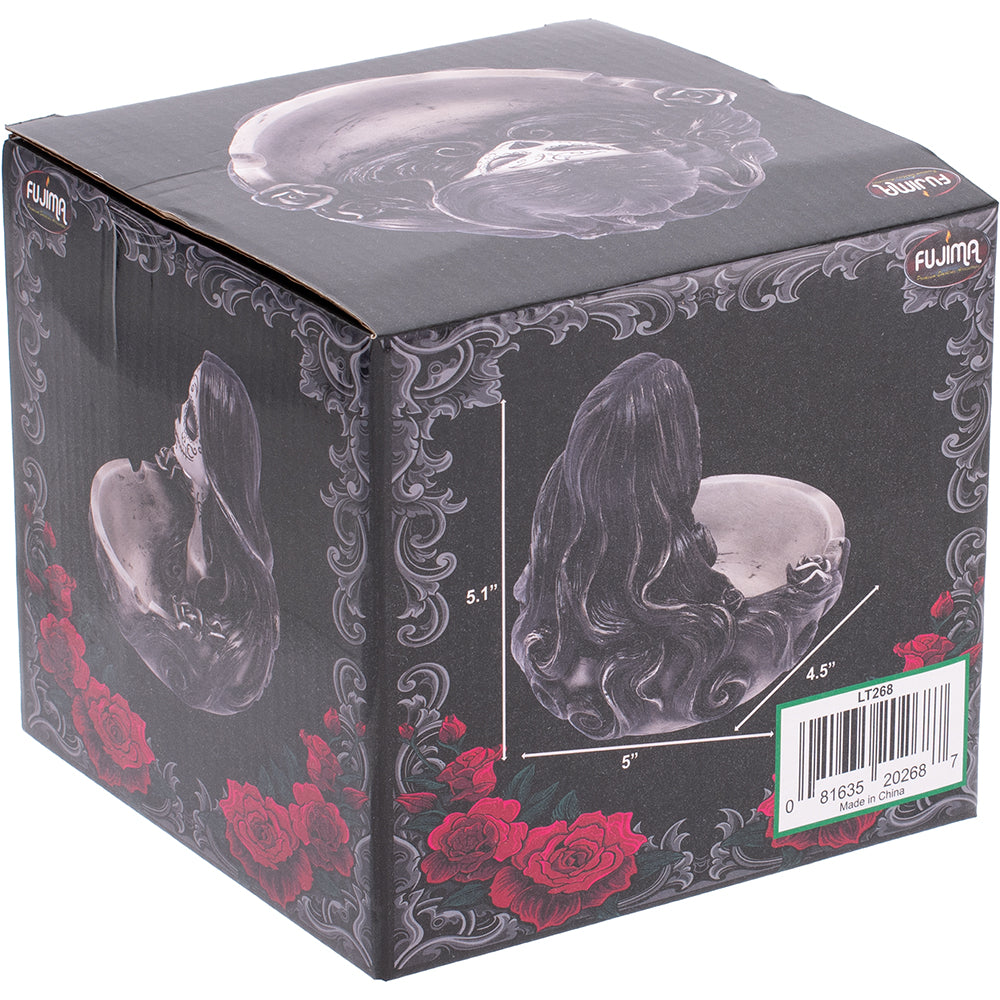 Fujima Lady Day of the Dead Ashtray - (4.5"x5.1")