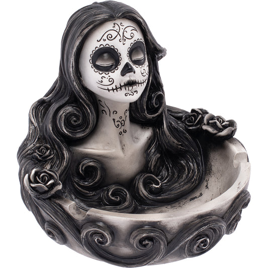 Fujima Lady Day of the Dead Ashtray - (4.5"x5.1")