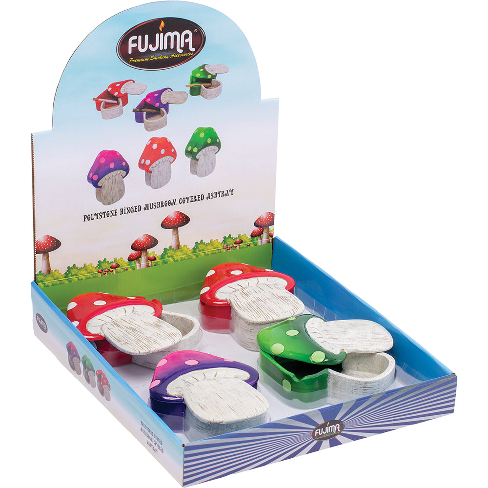 Fujima - Ashtray - 4ct - Poly Mushroom Covered