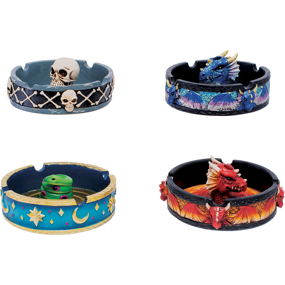 Fujima - Ashtray - 4ct - Dragon Snake Skull