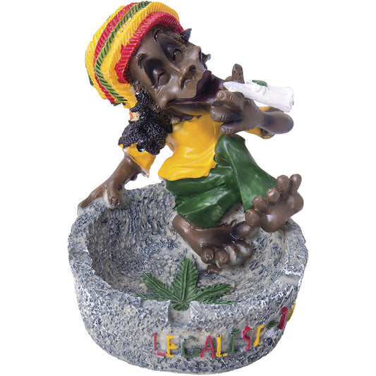 Fujima Jamaican Poly Resin Sitting Ashtray