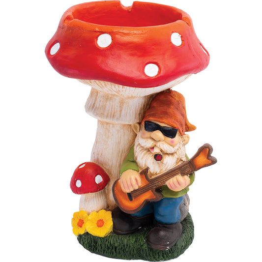 Ashtray - 14" Gnome Rockstar Under Shroom [ LTJ16 ] +
