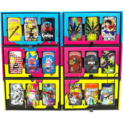 Torch Lighter Display - Flip Lighters - Asst - 72ct