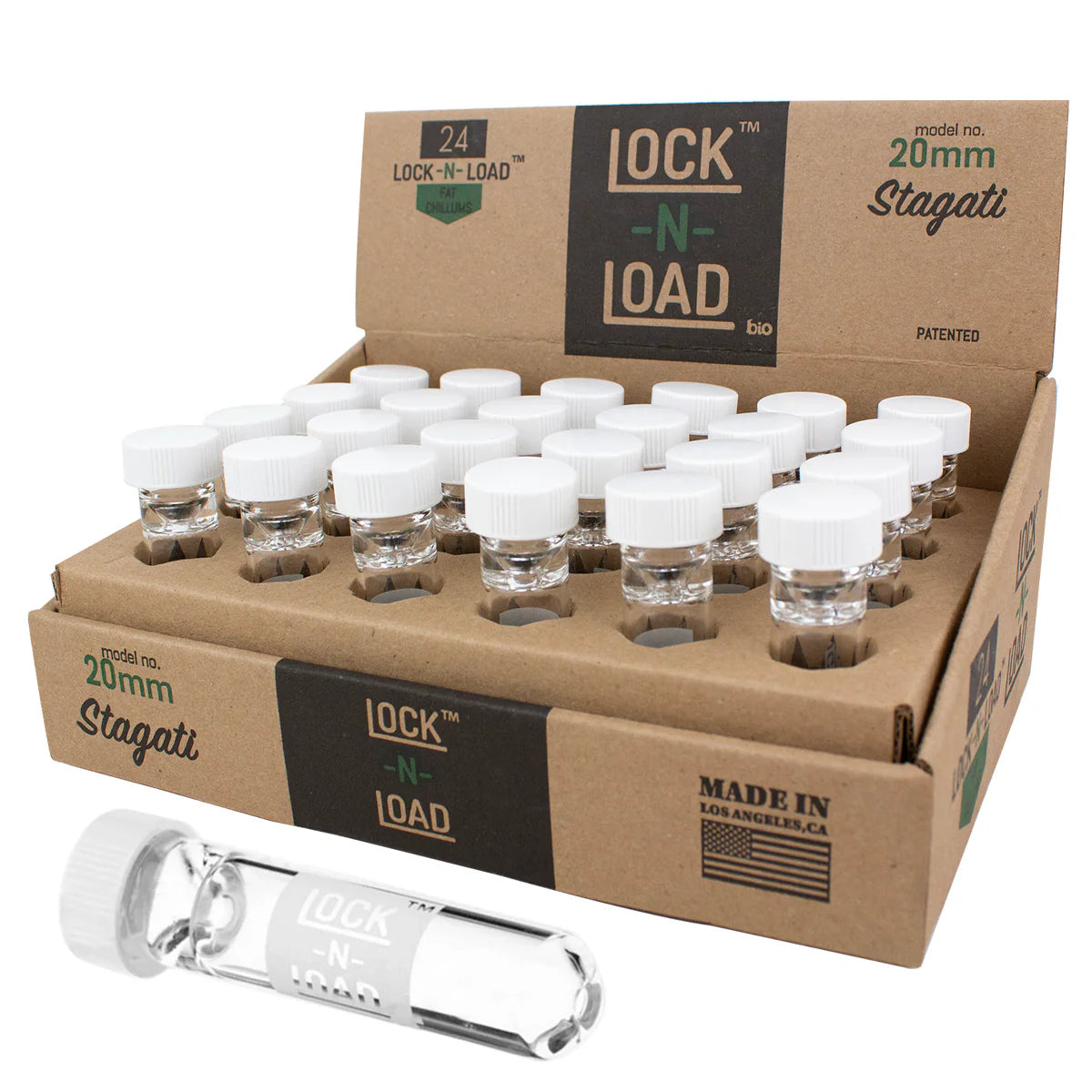 Lock N Load Fat Chillum 22MM Display - Stagati - 24ct*