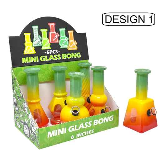 WP - 6" Bubble Neck Prism - D1 Rasta - 6ct [ M2862 ]