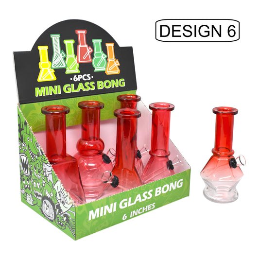 WP - 6" Bubble Neck Prism - D6 Clear - 6ct [ M2867 ]