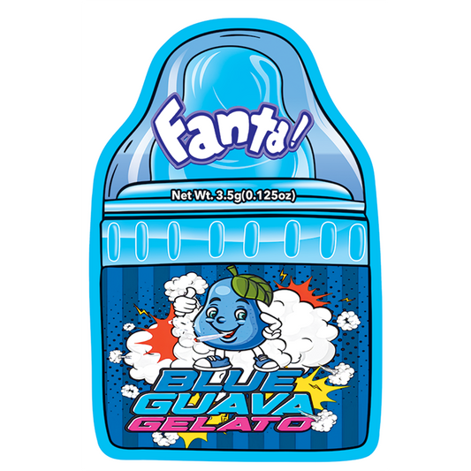Mylar Bags - 50ct - 3.5g Die Cut Blue Guava Gelato