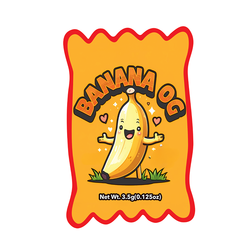 Mylar Bags - 50ct - 3.5g Die Cut Banana OG