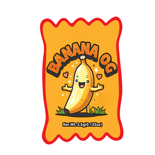 Mylar Bags - 50ct - 3.5g Die Cut Banana OG