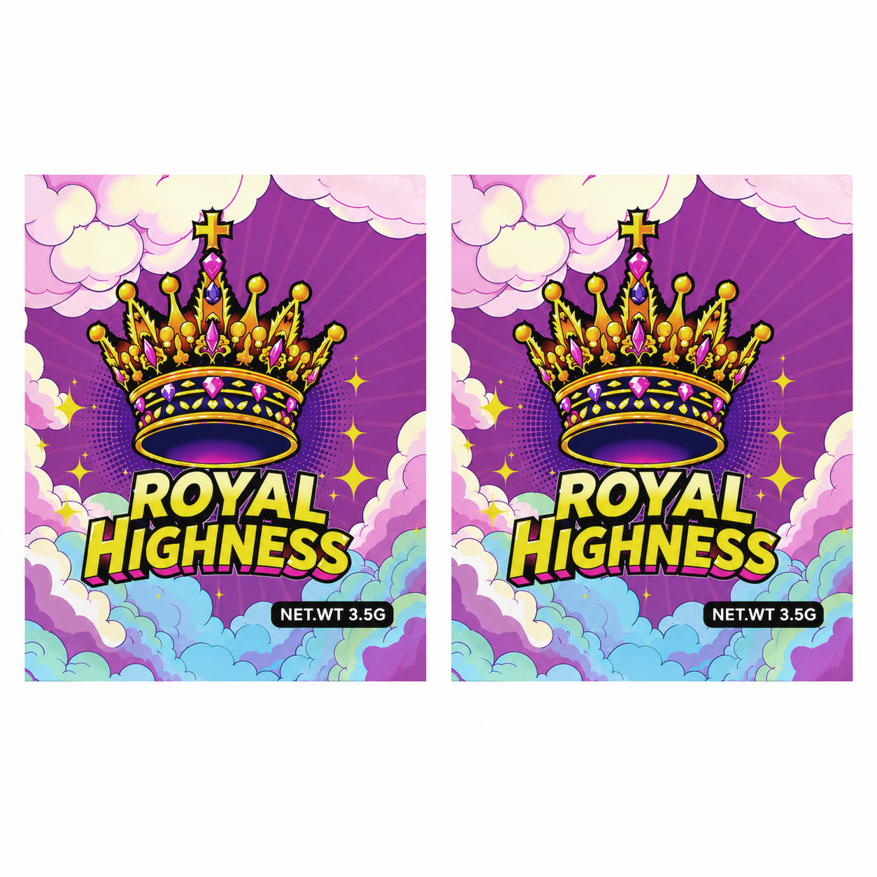 Mylar Bags - 100ct - 3.5g Designer Royal Highness