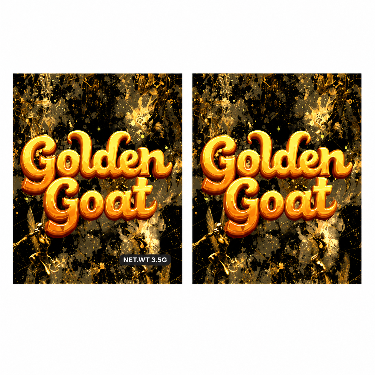 Mylar Bags - 100ct - 3.5g Designer Golden Goat