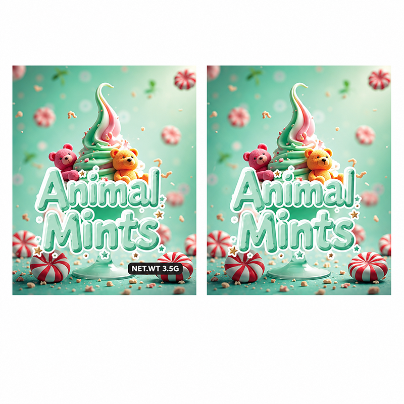 Mylar Bags - 100ct - 3.5g Designer Animal Mints