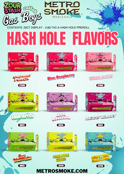 Gas Boys - 2g Hash Hole Preroll - 20ct