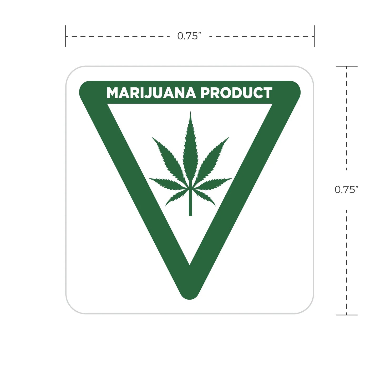 Labels - Marijuana Product - 0.75" x 0.75" - 1000ct