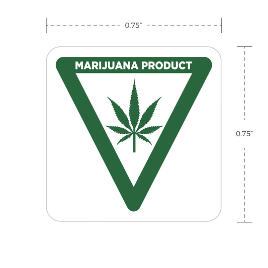 Labels - Marijuana Product - 0.75" x 0.75" - 1000ct