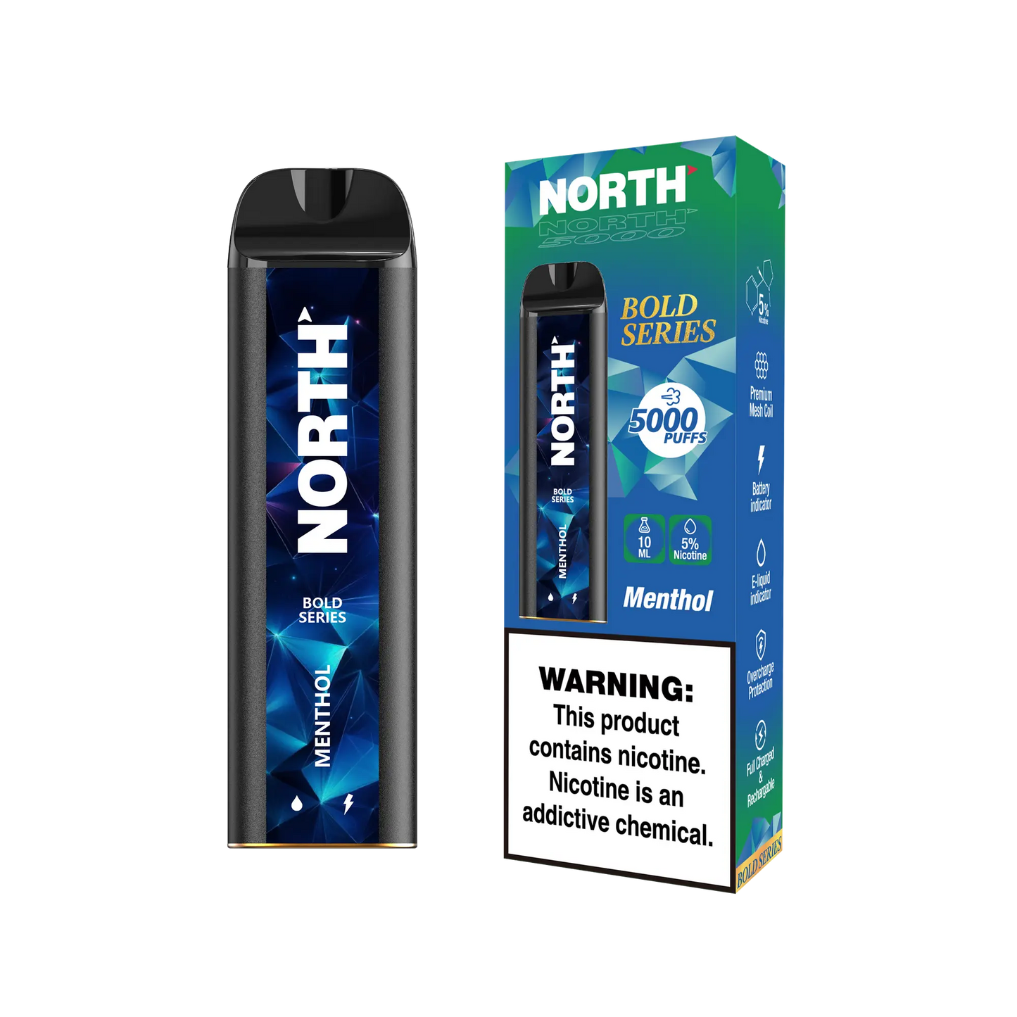 North 5k Bold Series 5% - 5ct - 10ml
