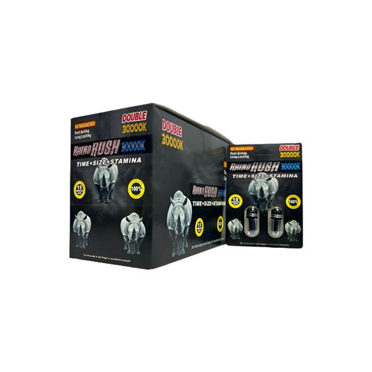 Rhino Rush - Enhancer - 30k Black Caps - 2pk - 24ct