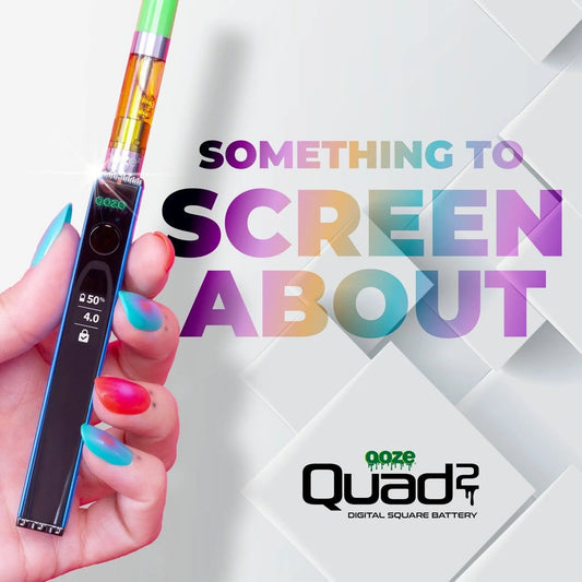 Ooze - Quad 2 - 500mAh Digital Square 510 Vape Batteries