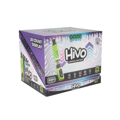 Ooze - Hivo Display 650 mAh Conceal Battery - 20ct - Assorted Colors