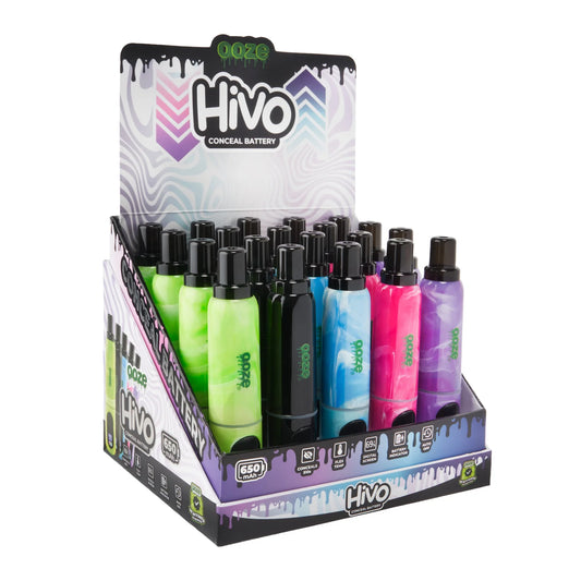 Ooze - Hivo Display 650 mAh Conceal Battery - 20ct - Assorted Colors