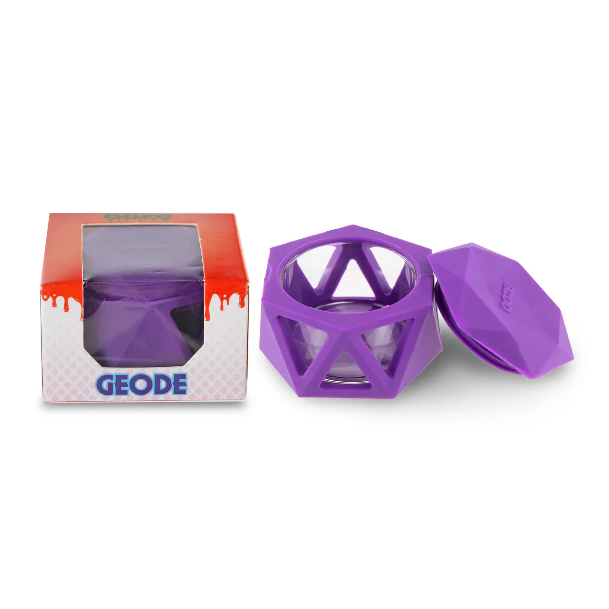 Ooze Geode Silicone Covered Glass Containers - 12ct