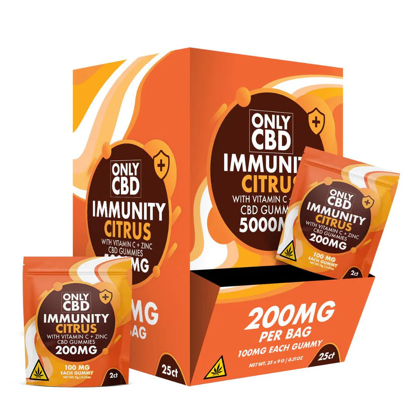 Only CBD - 100mg CBD Immunity Gummies - 2pk - 25ct