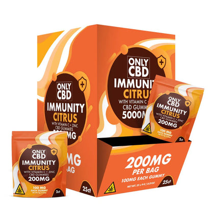 Only CBD - 100mg CBD Immunity Gummies - 2pk - 25ct