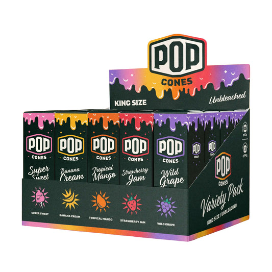 Pop Cones - Variety Pack - Unbleached Assorted - King Size - 3pk - 25ct