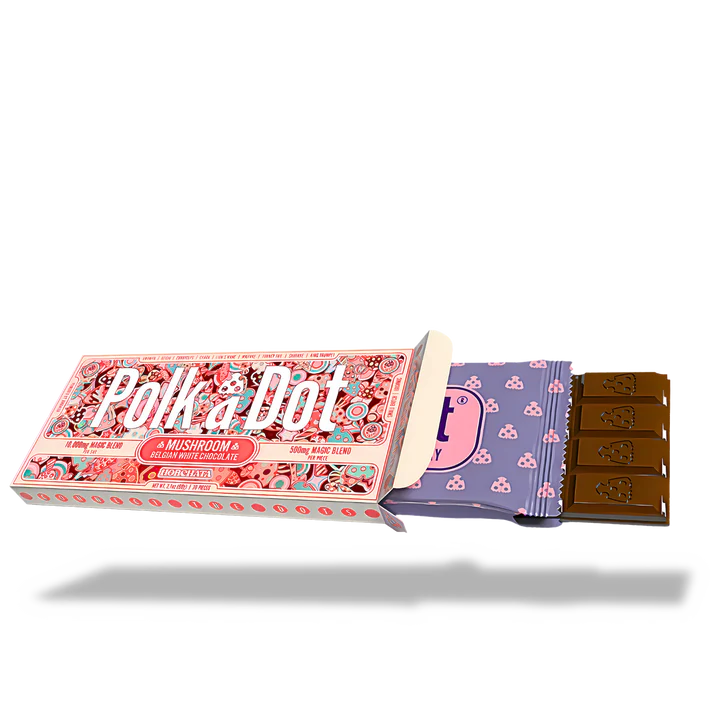 PolkaDot 60g Mushroom Chocolate Bars - 10ct