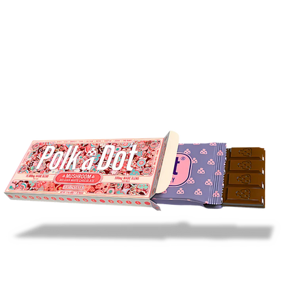 PolkaDot 60g Mushroom Chocolate Bars - 10ct
