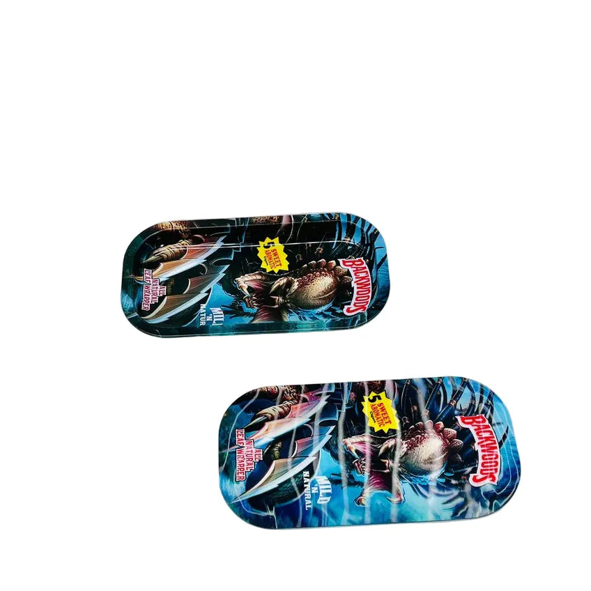 Small (8"x4") Metal Rolling Trays 3D Design w/ Magnetic Lid