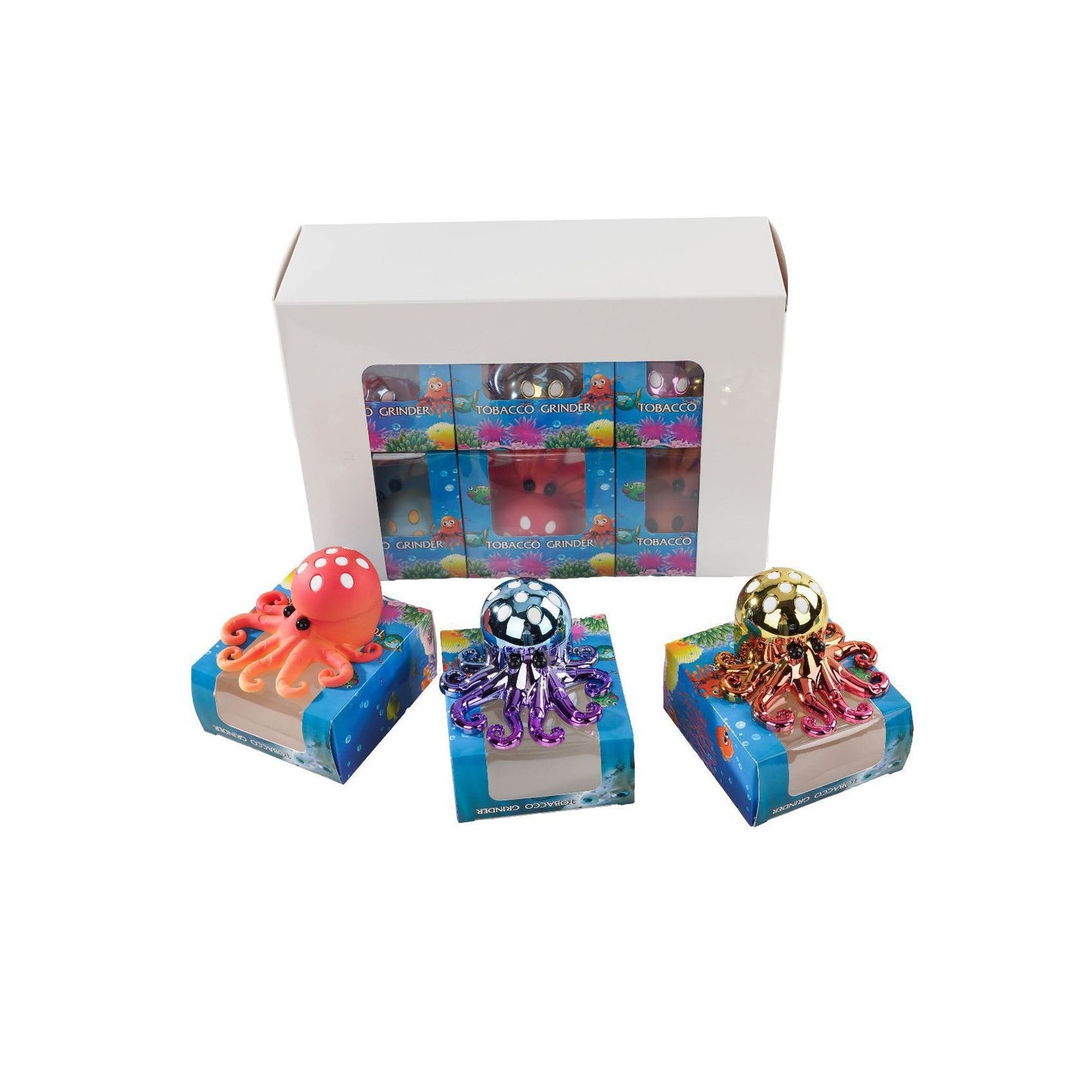 Grinders - 2pc 45mm Octopus Design - 12ct [ #4 ]