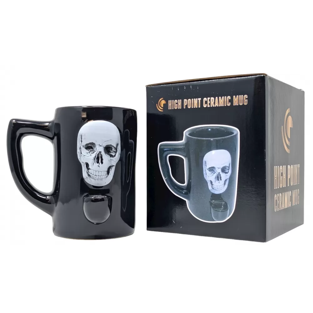 High Point Mug Pipe - Skull Imprint