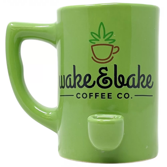 High Point Mug Pipe - Green Wake & Bake