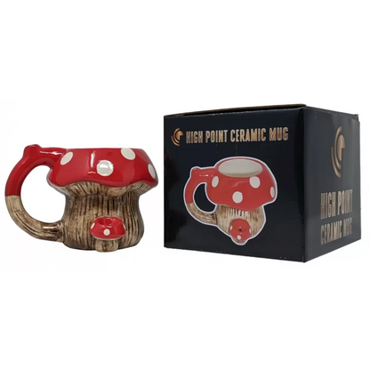 High Point Mug Pipe - Red Mushroom
