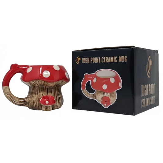 High Point Mug Pipe - Red Mushroom