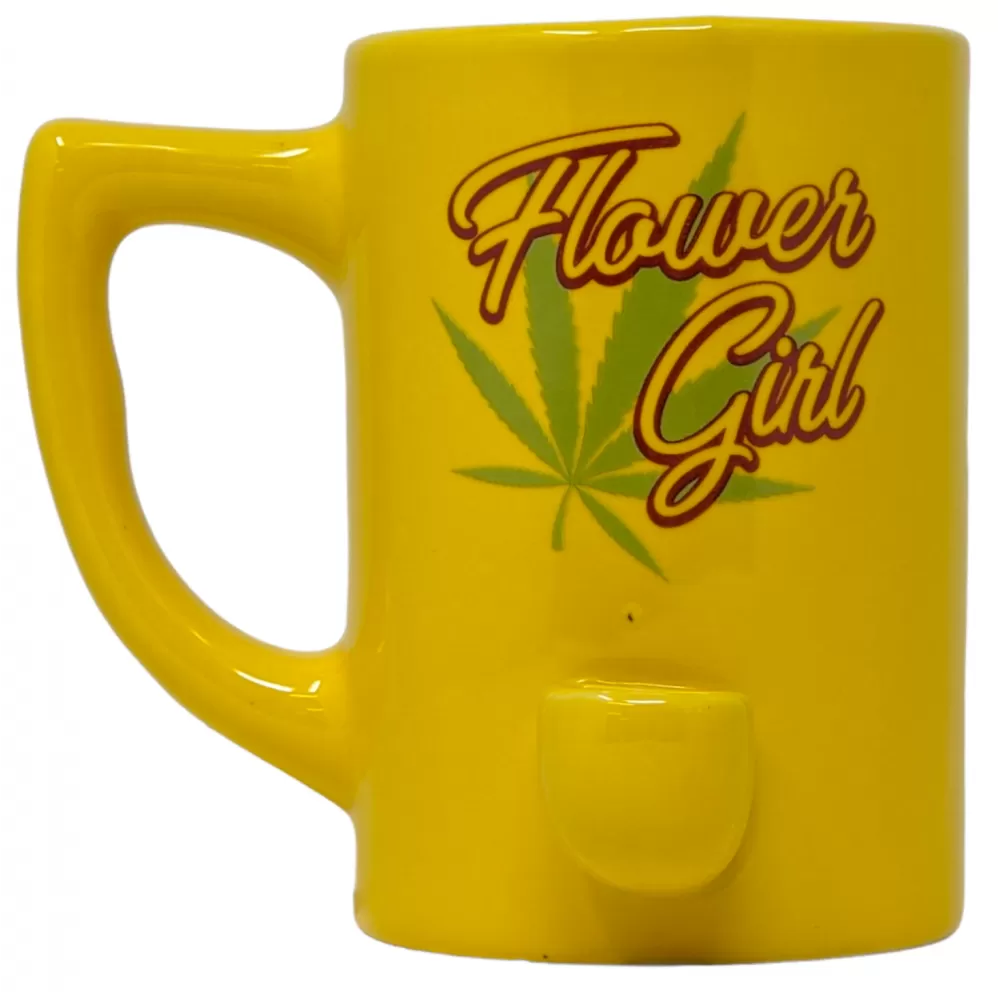 High Point Mug Pipe - Yellow Flower Girl