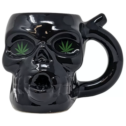 High Point Mug Pipe - Black Skull