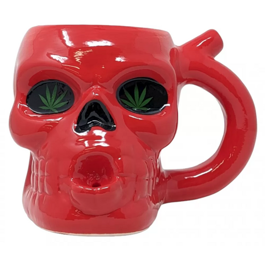 High Point Mug Pipe - Red Skull