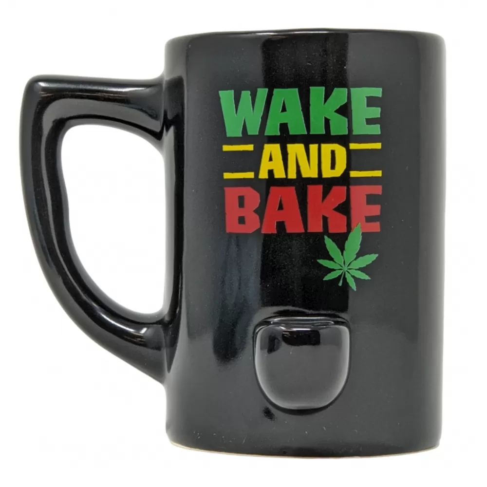 High Point Mug Pipe - Rasta Wake & Bake