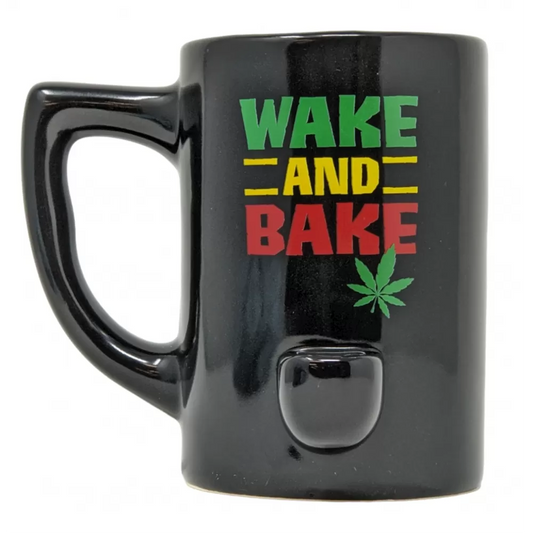 High Point Mug Pipe - Rasta Wake & Bake