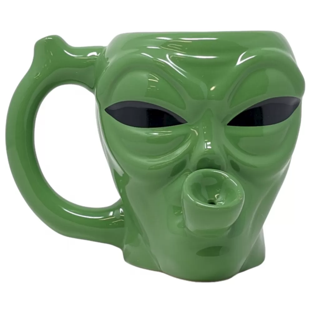 High Point Mug Pipe - Green Alien