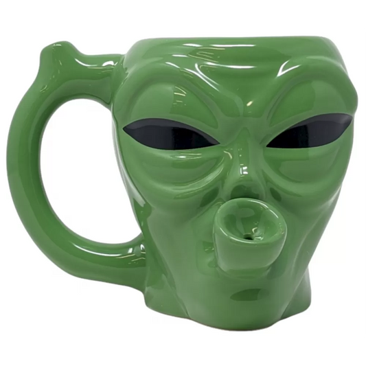High Point Mug Pipe - Green Alien