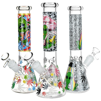 WP - 10" Glow in the Dark Alien Trip Beaker