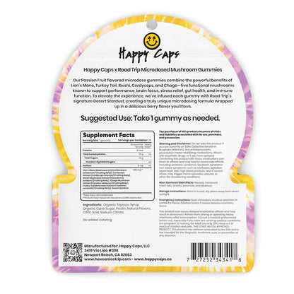 Road Trip x Happy Caps - Mushroom Gummies - 10ct