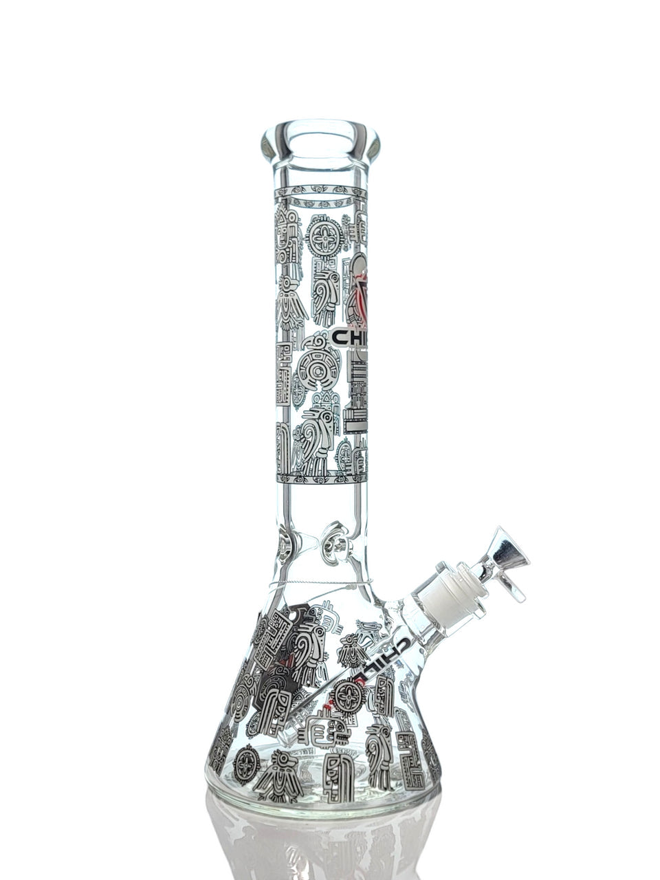 Chill Glass 14" Glow in The Dark Egyptian Design Beaker Water Pipe