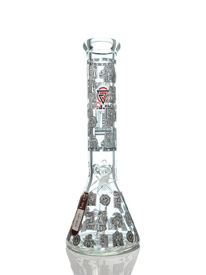 Chill Glass 14" Glow in The Dark Egyptian Design Beaker Water Pipe