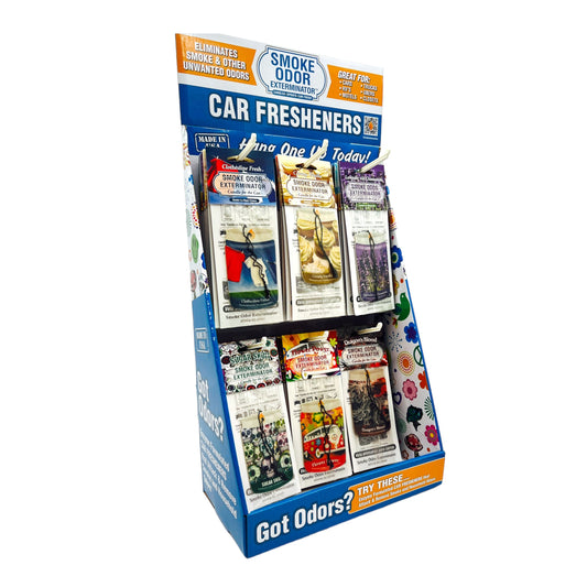 Smoke Odor Eliminator Car Freshener Display - Assorted Scents - 72ct