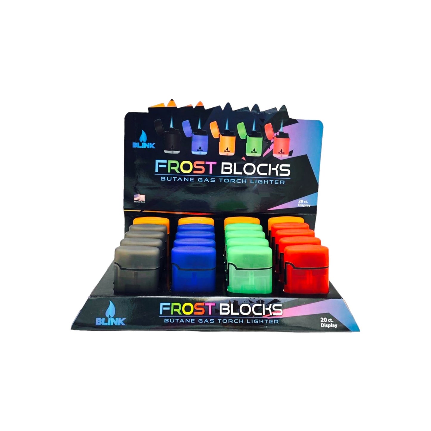 Blink Frost Blocks Butane Torch Lighters - 20ct