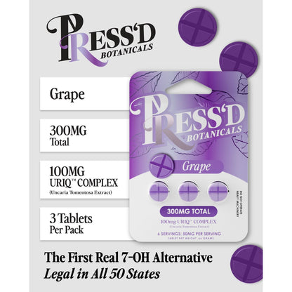 Press'd Botanicals 100mg URIQ Complex Tablets (3pk) - 10ct